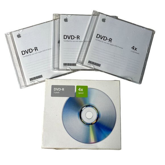 Three Apple 4X Speed  DVD R Media in Original Cases u - Picture 1 of 4